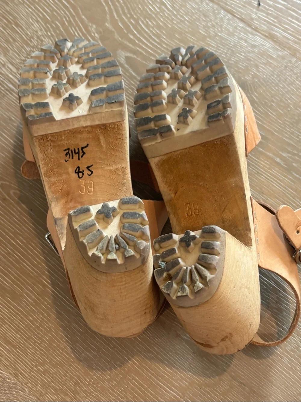 MIA Swedish Anatomic Greta Tan Leather Open-Toe Platform Slingback Sandals